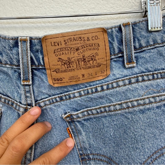 Levi’s Vintage Orange Tab 560 Tapered Jeans Size 34 - Picture 1 of 8
